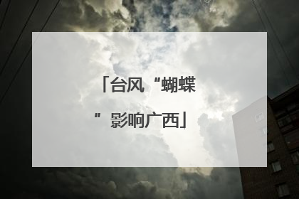 台风“蝴蝶”影响广西